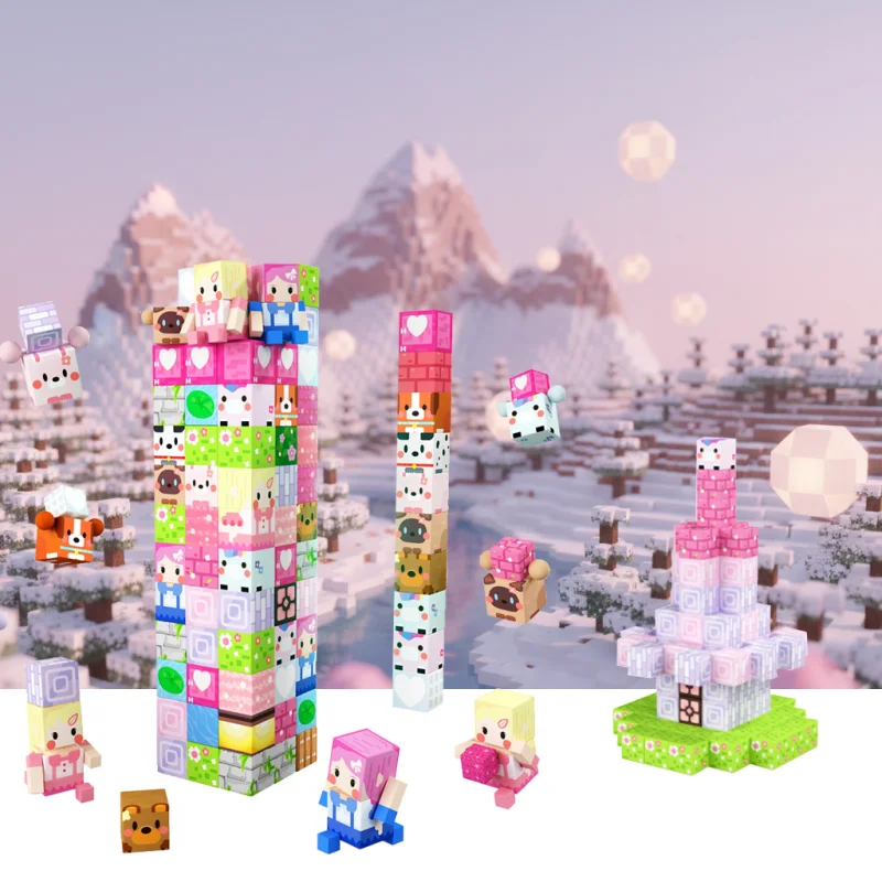 STEM магнитни кубчета - Розов магически свят