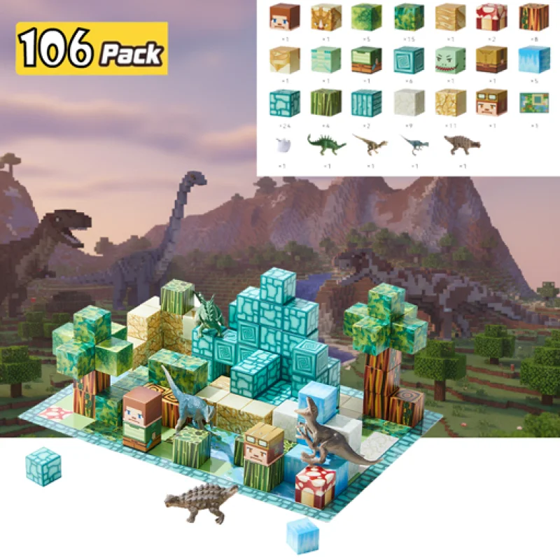 STEM магнитни кубчета - Светът на динозаврите