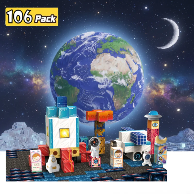 STEM магнитни кубчета - Космическа база